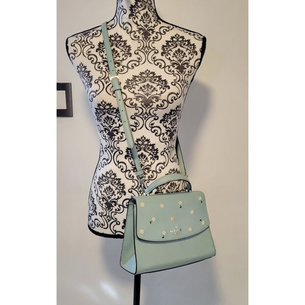 Kate Spade Darcy Crossbody Top Handle Bag – Aphrodite Green Floral Embroidered